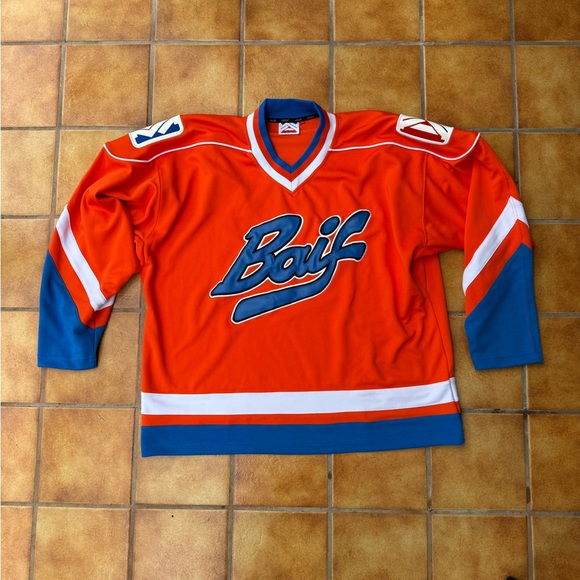 BAIF Black Angels In Flight Orange Hockey Jersey Size 1 Large XL - Picture 2 of 8